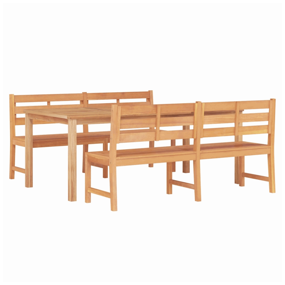 vidaXL 3 Piece Garden Dining Set Solid Wood Teak vidaXL