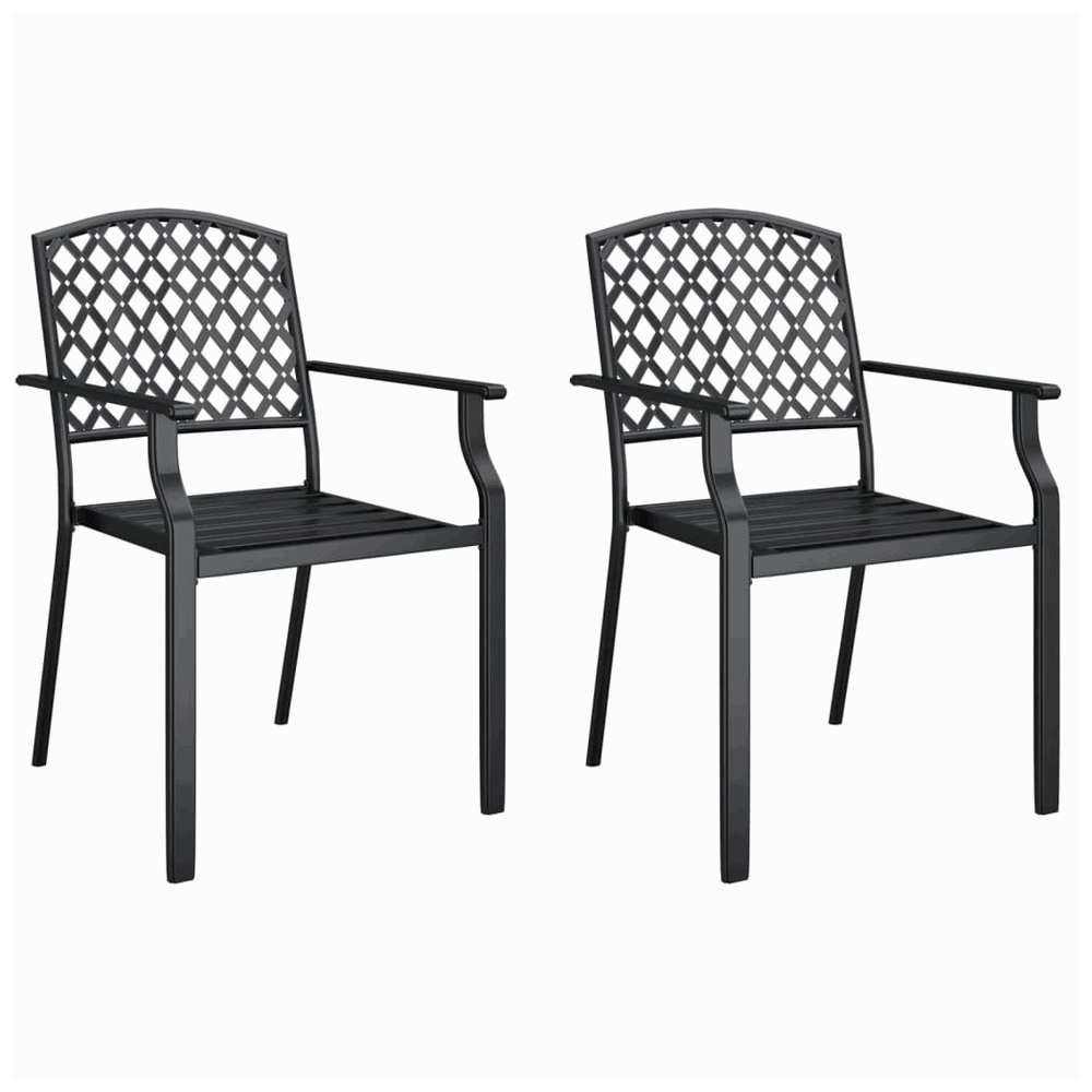 vidaXL 3 Piece Garden Dining Set Anthracite Steel vidaXL