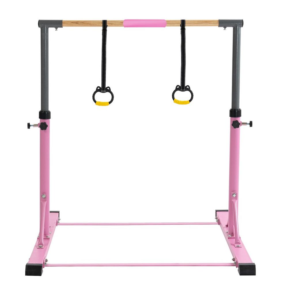 Gymnastic Bar Set Gymnastics Horizontal Bar Gymnastics Kip Bar for Kids Home Use, Pink N/A