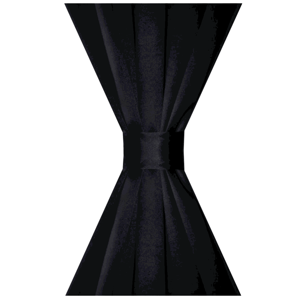 2 pcs Black Slot-Headed Blackout Curtains 135 x 245 cm vidaXL