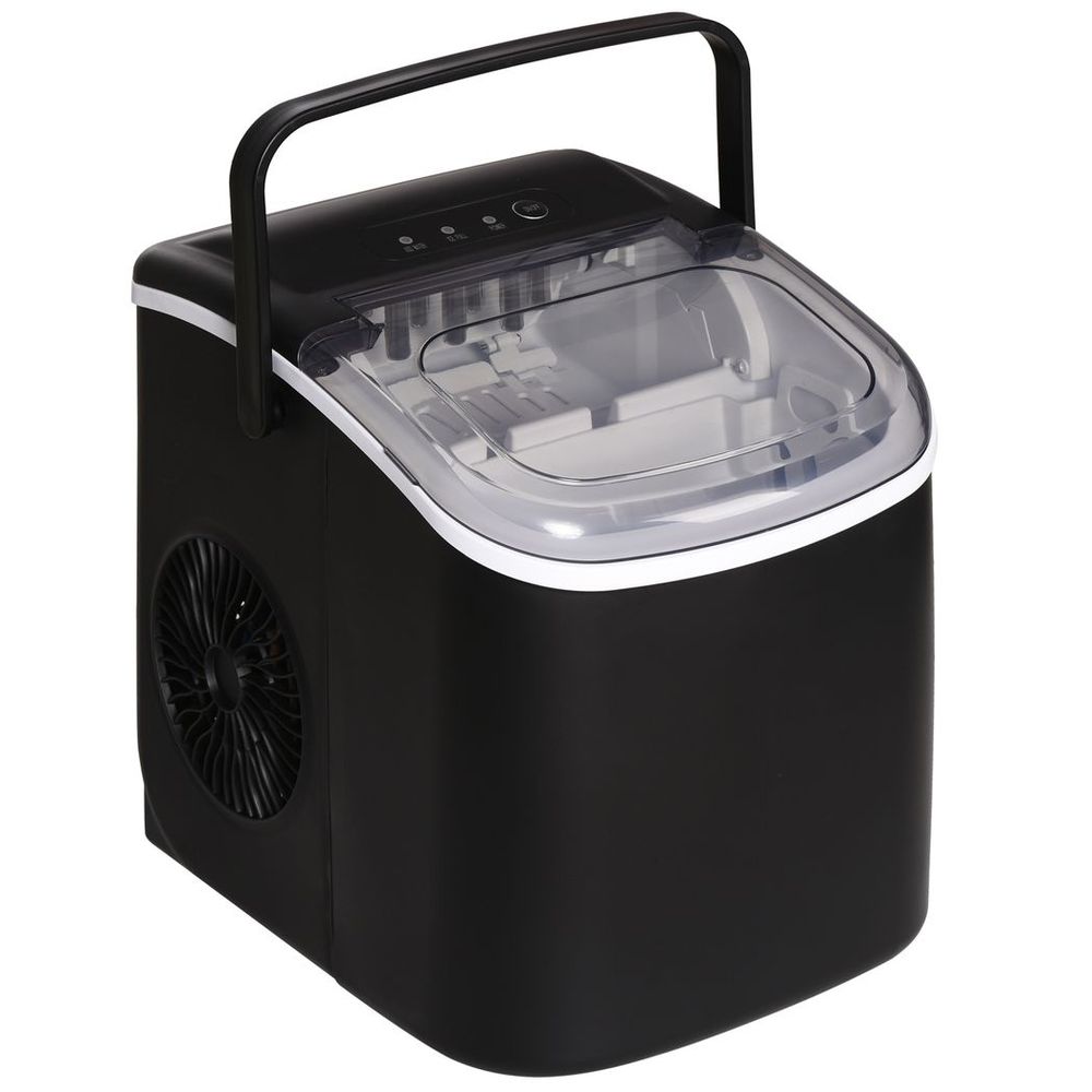 Ice Maker w/ Ice Scoop Basket 12Kg in 24 Hrs 9 Cubes Ready in 6-12Mins HOMCOM