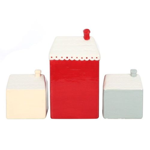 Set of 3 Light Up LED Christmas Houses N/A