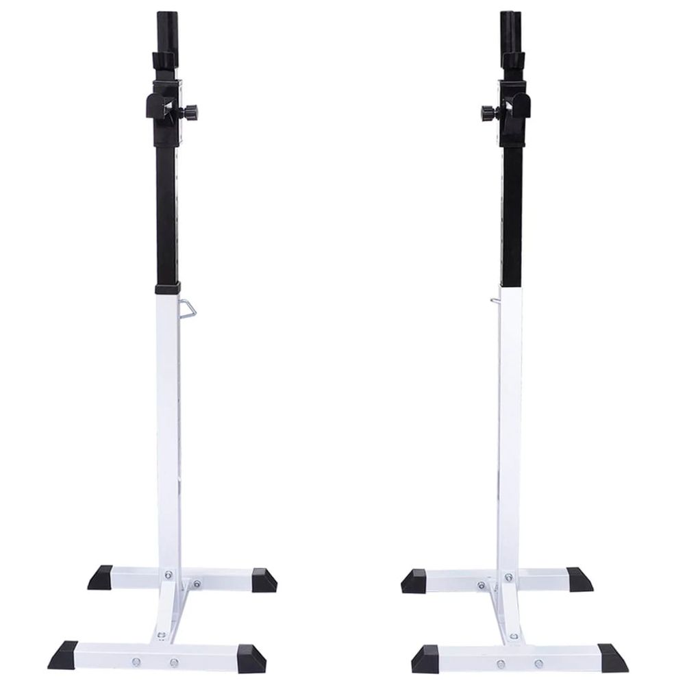 Barbell Squat Rack with Barbell and Dumbbell Set 60.5 kg vidaXL