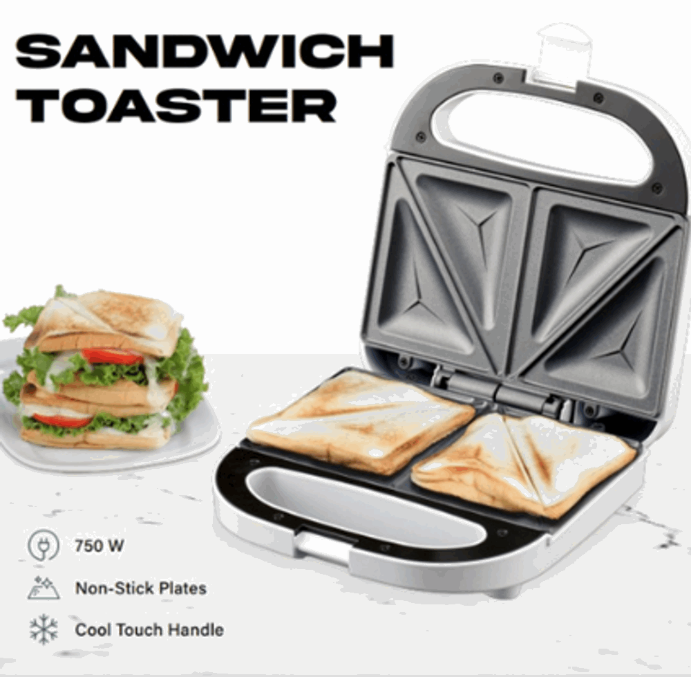 Domestic King 2 Slice White Sandwich Maker 750W- DK180100 DK