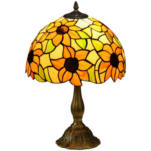 HOMCOM Antique Table Lamp, for Bedroom Bedside, Bulb not Included, Sunflower AIYAPLAY
