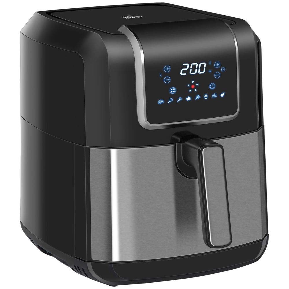 Air Fryer 1700W 6.5L with Digital Display Timer for Low Fat Cooking HOMCOM Unbranded