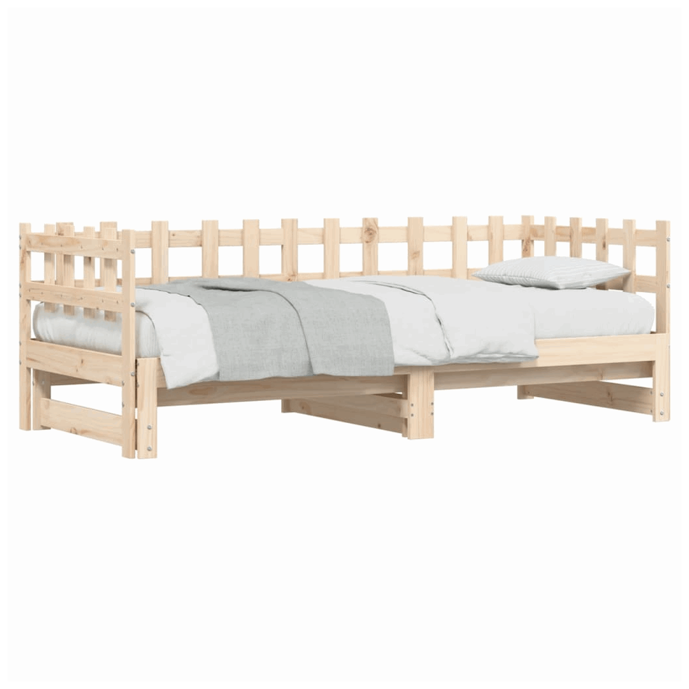 vidaXL Pull-out Day Bed 2x(80x200) cm Solid Wood Pine vidaXL