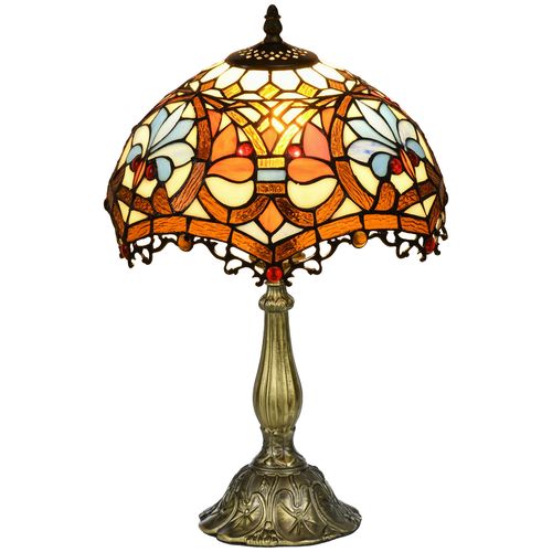 HOMCOM Antique Table Lamp, for Bedroom Bedside, Bulb not Included, Sunflower HOMCOM