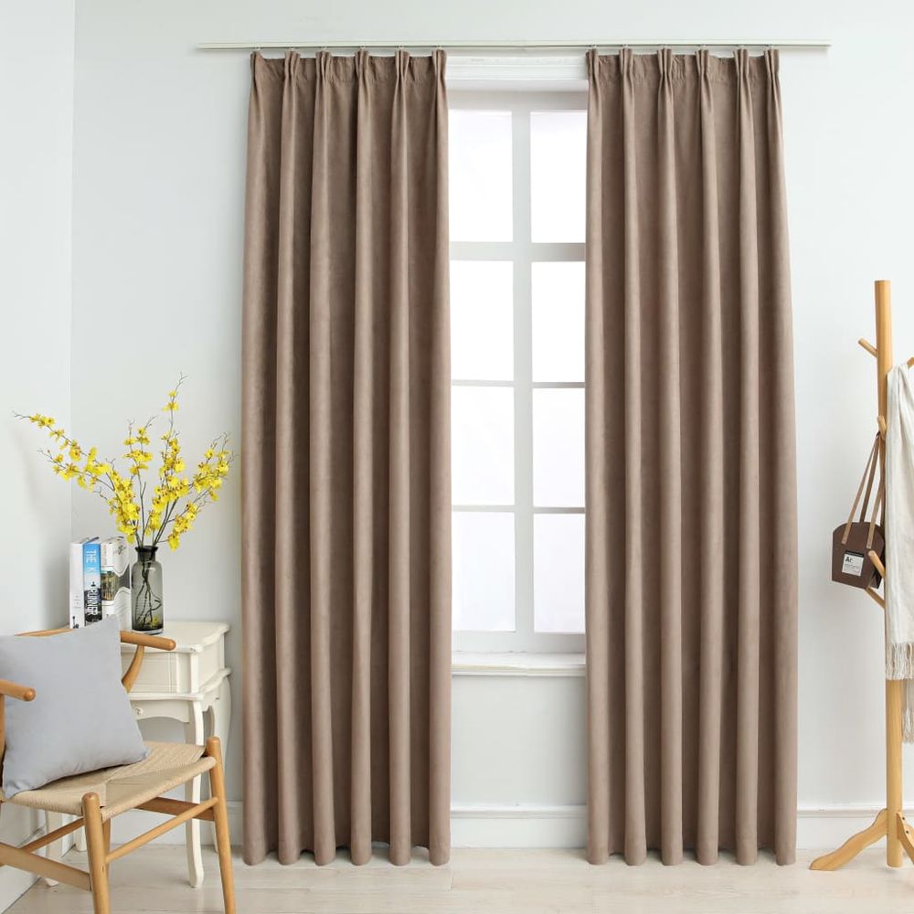 vidaXL Blackout Curtains with Hooks 2 pcs Anthracite 140x175 cm vidaXL