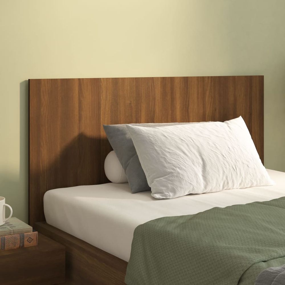 vidaXL Bed Headboard Smoked Oak 120x1.5x80 cm Engineered Wood vidaXL