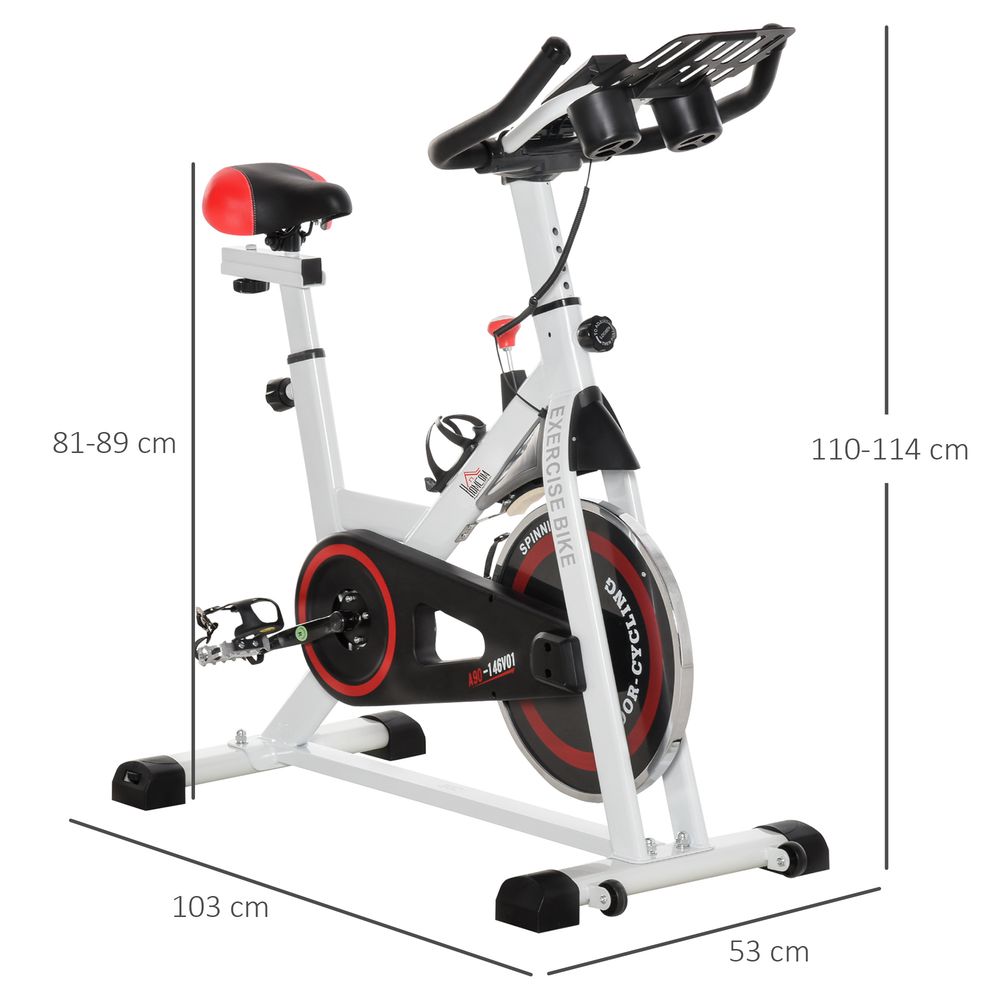 8kg Flywheel Exercise Bike w/ Adjustable Height/Resistance LCD Monitor HOMCOM Unbranded