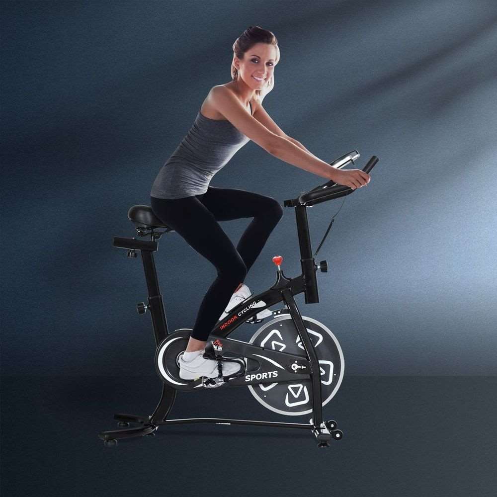 Exercise Training Bike Indoor Cycling Bicycle Trainer LCD Monitor HOMCOM