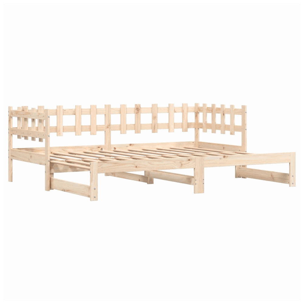 vidaXL Pull-out Day Bed 2x(80x200) cm Solid Wood Pine vidaXL