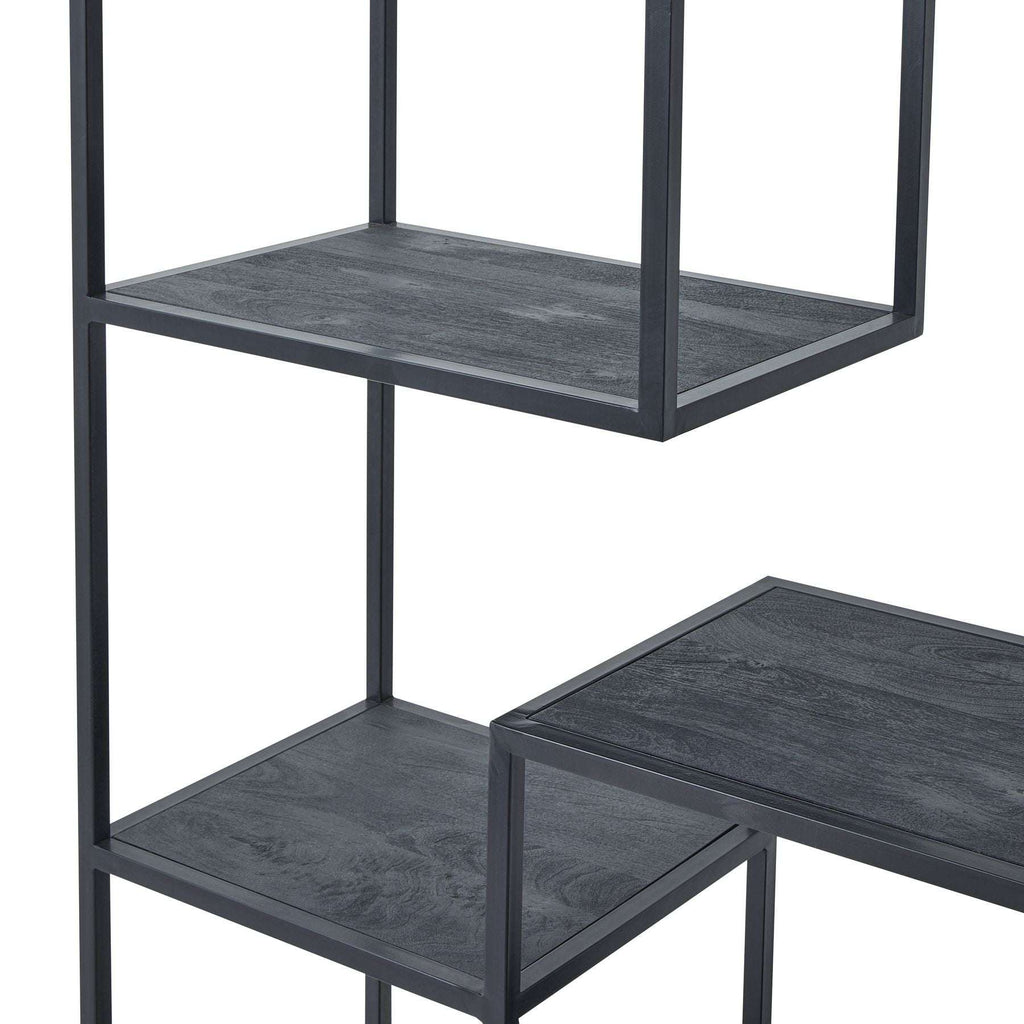 Shades 4 Seasons Multi Shelf Unit - Black Metal Open Display Shades 4 Seasons