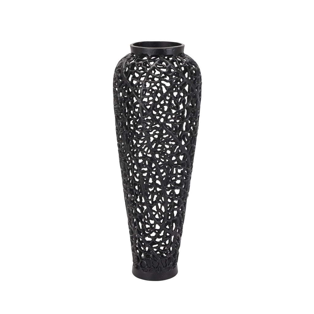 Shades 4 Seasons Tall Black Lattice Vase Pair BLACK Aluminium Shades 4 Seasons