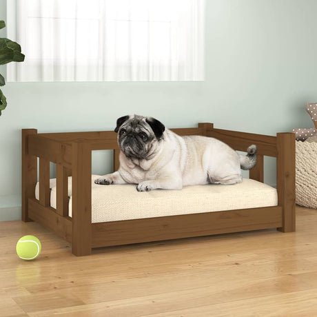 Dog Bed 65.5x50.5x28 cm Solid Wood Pine VidaXL