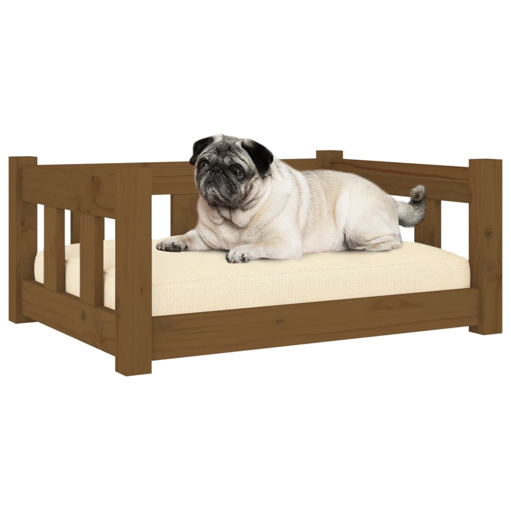 Dog Bed 65.5x50.5x28 cm Solid Wood Pine VidaXL
