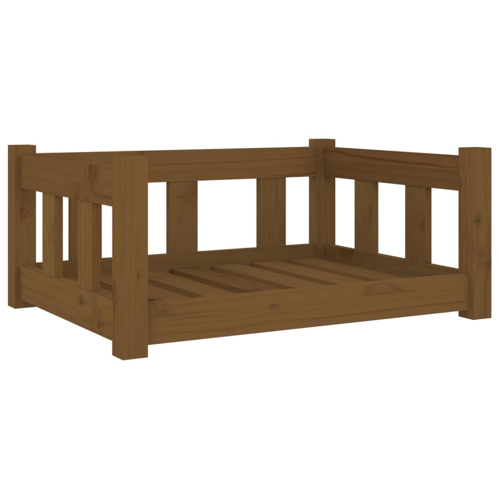 Dog Bed 65.5x50.5x28 cm Solid Wood Pine VidaXL