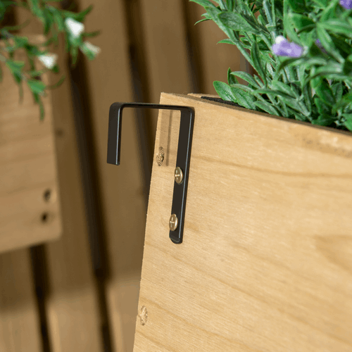 Outsunny Wooden Garden Planters with Trellis Wall-mounted Raised Garden Bed Outsunny