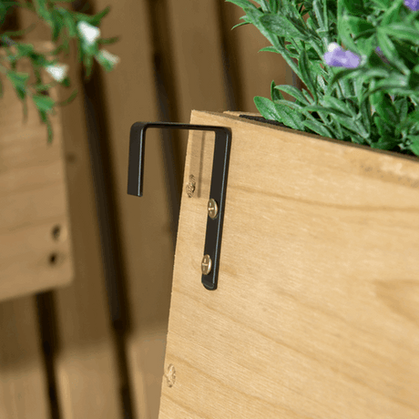 Outsunny Wooden Garden Planters with Trellis Wall-mounted Raised Garden Bed Outsunny