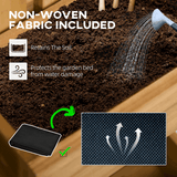 Outsunny Wooden Garden Planters with Trellis Wall-mounted Raised Garden Bed Outsunny