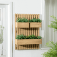 Outsunny Wooden Garden Planters with Trellis Wall-mounted Raised Garden Bed Outsunny