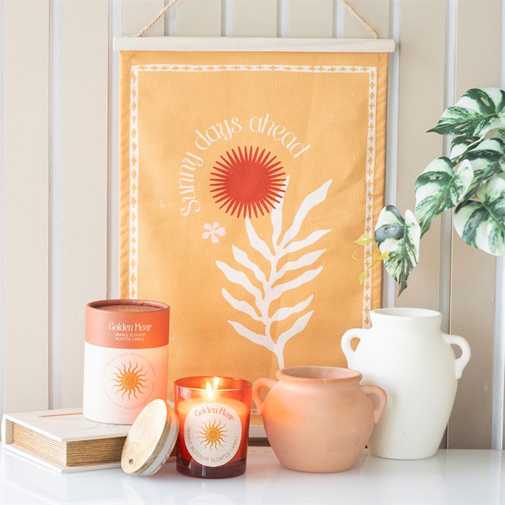 Terracotta Urn Candle Decorative Home Accent N/A