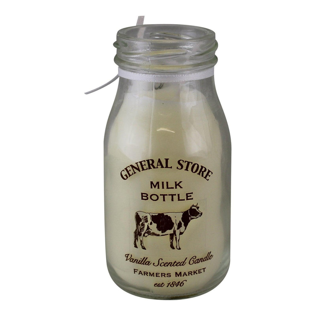 Vanilla Scented Milk Bottle Candle Geko Products