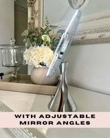 Hollywood Vanity Mirror with Adjustable Angles and Stylish Chrome Base for Perfect Reflection