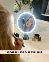 Cordless Vanity Mirror with LED Light and Stylish Design for Flawless Makeup Application