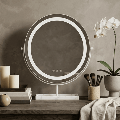Hollywood Vanity Mirror with LED Lights and Adjustable Stand for Easy Makeup Application