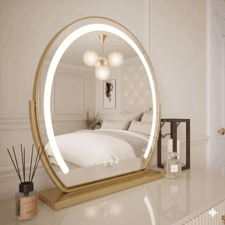 Stylish Hollywood Vanity Mirror with LED Lighting and Contemporary Design for Elegant Interiors