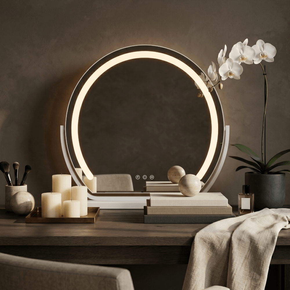 Hollywood Vanity Mirror with LED Lighting, Stylish Design for Glamourous Make-up Applications