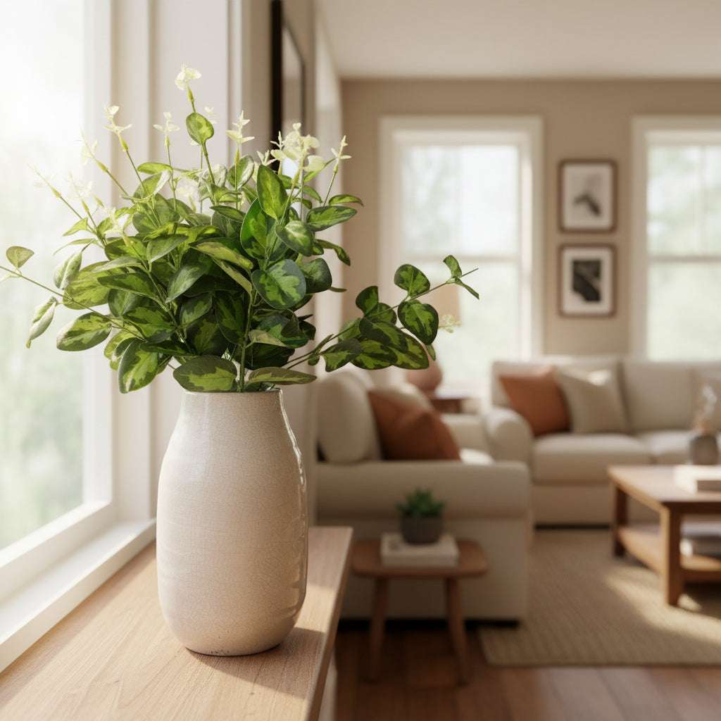 Shades 4 Seasons Variegated Leaf Spray for Home Decor Shades 4 Seasons