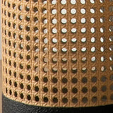 Nisu Home Decorative Vase with Rattan Design and Black Base for Stylish Home Decor