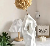 Stylish Nisu Home White Vase with Unique Design, Ideal for Decorative Flowers