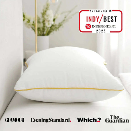 Brightr Sleep Vegan Down Pillow with soft microfibre for adjustable comfort and anti-allergy benefits