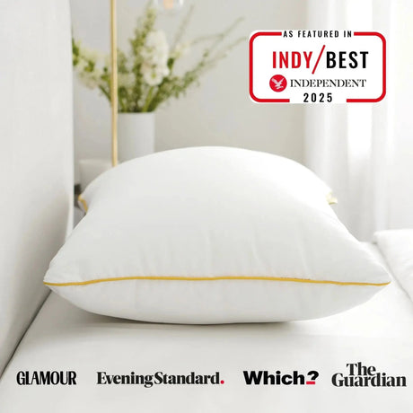 Brightr Sleep Vegan Down Pillow with soft microfibre for adjustable comfort and anti-allergy benefits