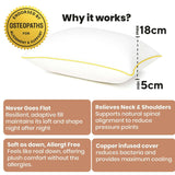 Brightr Sleep Vegan Down Pillow with adjustable microfibre fill for comfort and anti-allergy properties