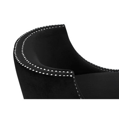Orsina Velvet Chair with Elegant Nailhead Trim and Curved Design for Stylish Living Spaces