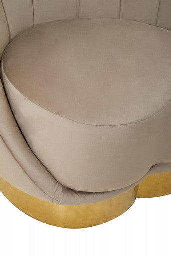 Orsina Velvet Chair with Plush Cushion and Stylish Gold Base for Elegant Living Spaces