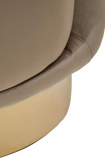 Orsina Velvet Chair featuring a plush design with a sleek gold base for elegant accent seating