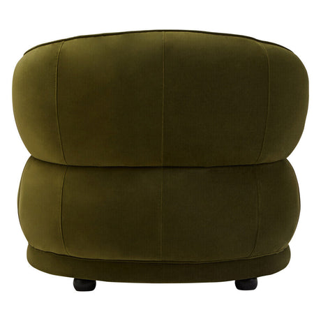 Darla Curve Forest Green Velvet Chair Orsina