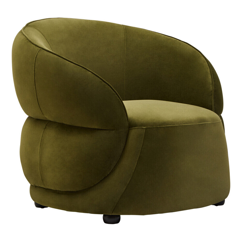 Darla Curve Forest Green Velvet Chair Orsina