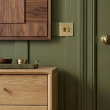 Fishe and Lilly Bedside Table in natural wood finish with minimalist design and decorative accents