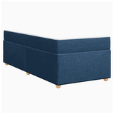 vidaXL Box Spring Bed with Mattress Blue 90x200 cm Fabric vidaXL