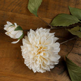 Shades 4 Seasons Cream Dahlia Stem Artificial Flower WHITE PLASTIC Shades 4 Seasons