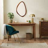 Fishe and Lilly Desk and Dressing Table in Wood with Elegant Design and Soft Curved Mirror