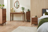 Fishe and Lilly stylish desk and dressing table in a contemporary bedroom setting with wooden finish