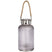 Frosted Grey Glass Lantern with Rope Detail and LED GREY GLASS Shades 4 Seasons
